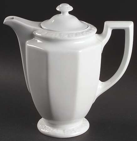 Maria White (12 Sided) Coffee Pot & Lid