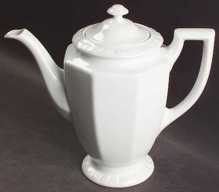 Maria White (12 Sided) Coffee Pot & Lid