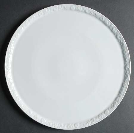 Maria White (12 Sided) Round Torte Plate