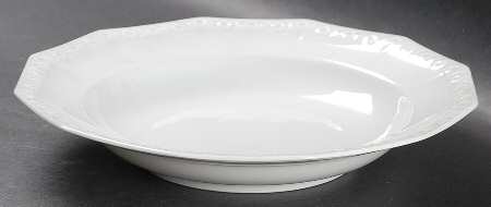 Maria White (12 Sided) Rim Soup Bowl