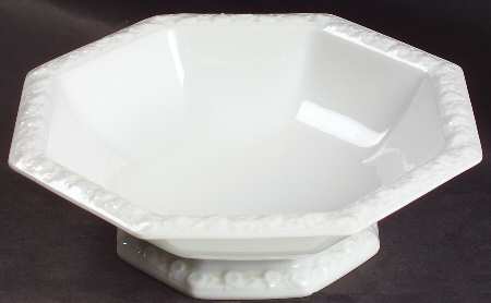 Maria White (12 Sided) 8" Round Vegetable Bowl