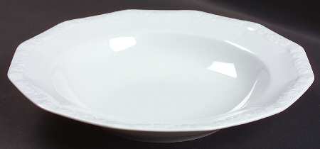 Maria White (12 Sided) Rim Soup Bowl