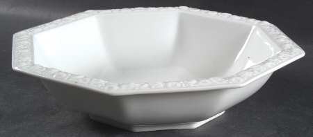 Maria White (12 Sided) 8" Round Vegetable Bowl