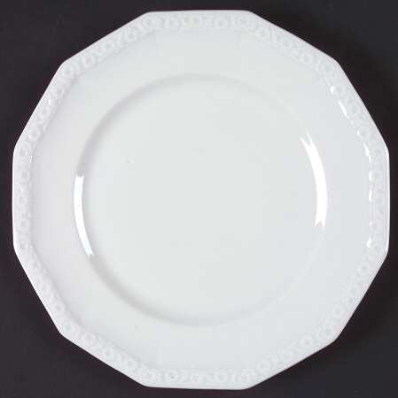 Maria White (12 Sided) Luncheon Plate