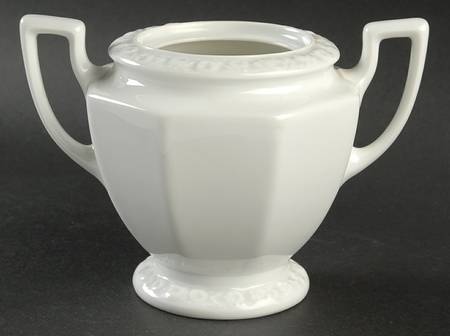 Maria White (12 Sided) Large Sugar Bowl No Lid