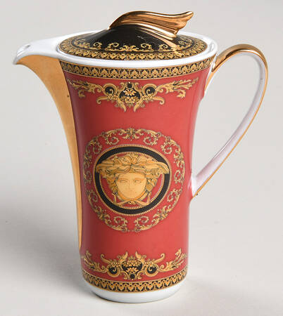 Medusa Red (Round) Mini Coffee Pot & Lid