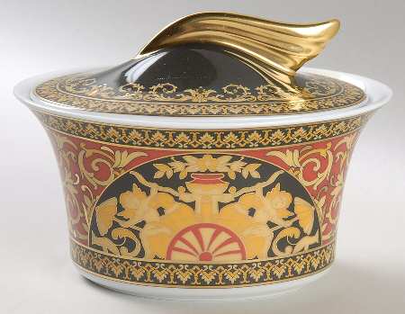 Medusa Red (Round) Sugar Bowl & Lid