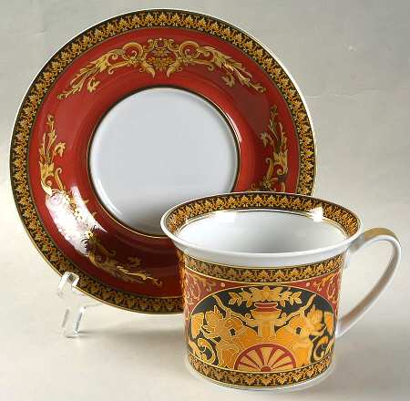 Medusa Red (Round) Breakfast Cup & Saucer Set