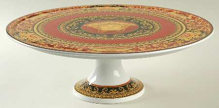 Medusa Red (Round) 12" Diameter Pedestal Cake Stand