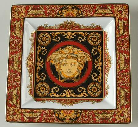 Medusa Red (Round) 8" Square Tray