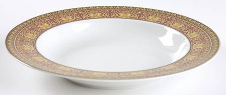 Medusa Red (Round) Rim Soup Bowl