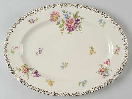 Meissen (Cream) 14" Oval Serving Platter