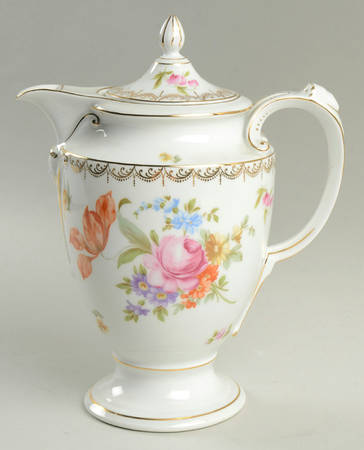 Meissen (White) Coffee Pot & Lid