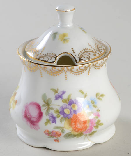Meissen (White) Mustard Jar & Lid