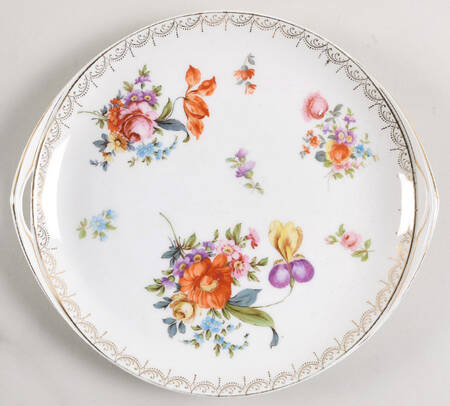 Meissen (White) Handled Cake Plate