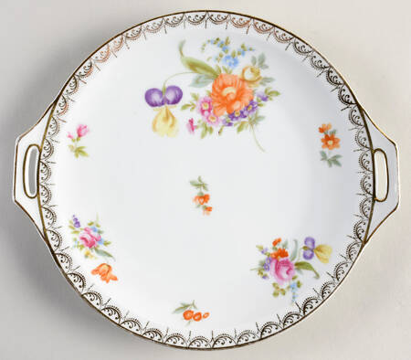 Meissen (White) Handled Cake Plate
