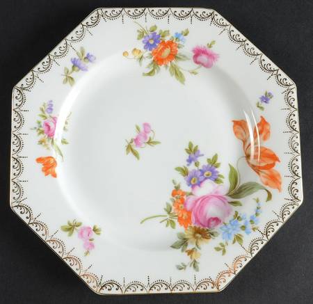 Meissen (White) Octagonal Salad Plate