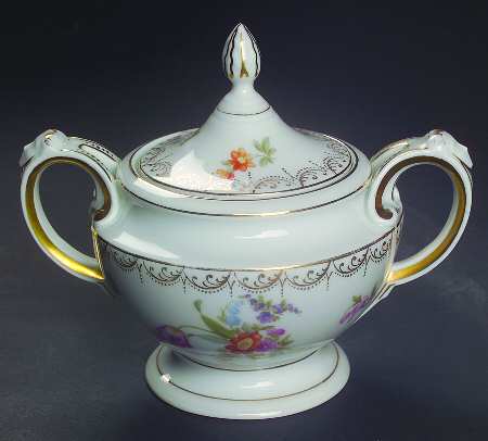 Meissen (White) Sugar Bowl & Lid