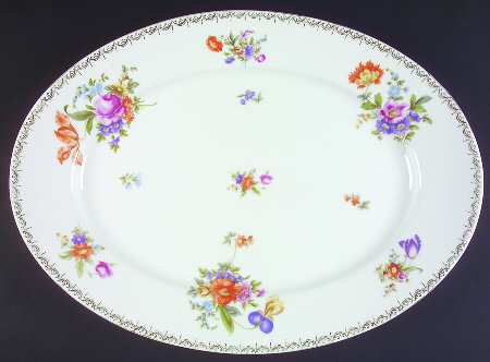 Meissen (White) 20" Oval Serving Platter