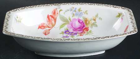 Meissen (White) 10" Oval Vegetable Bowl