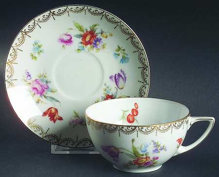 Meissen (White) Flat Cup & Saucer Set