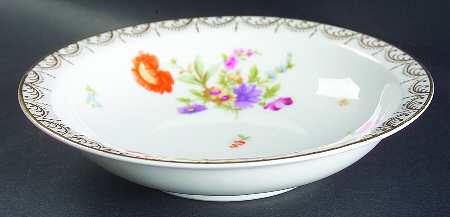 Meissen (White) Rim Fruit/Dessert (Sauce) Bowl