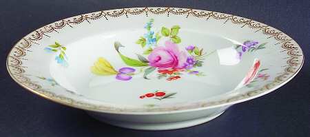 Meissen (White) Rim Soup Bowl