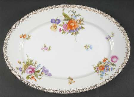 Meissen (White) 14" Oval Serving Platter
