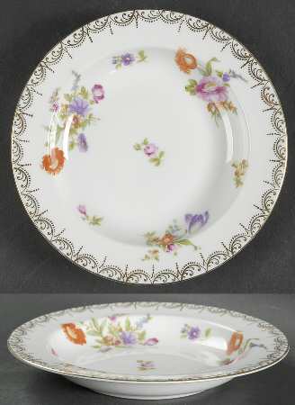 Meissen (White) Rim Fruit/Dessert (Sauce) Bowl