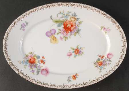Meissen (White) 12" Oval Serving Platter