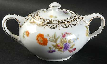 Meissen (White) Sugar Bowl & Lid