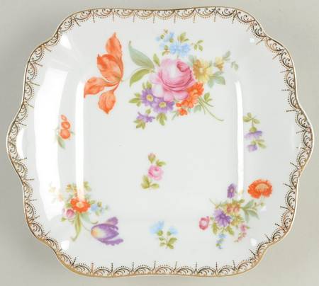 Meissen (White) Square Handled Cake Plate