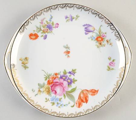 Meissen (White) Handled Cake Plate