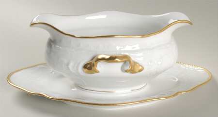 Michelle Gravy Boat with Attached Underplate