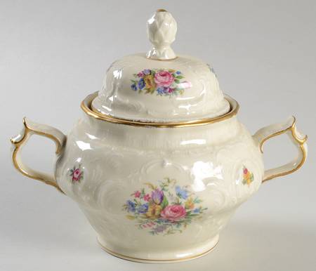 Minuet Cream (Sans Souci) Sugar Bowl & Lid
