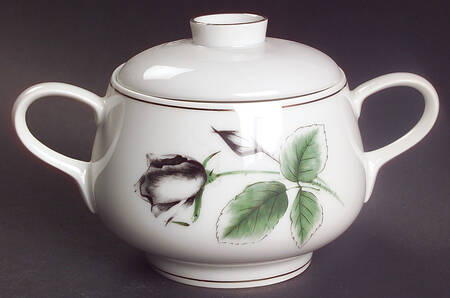 Midnight Rose Sugar Bowl & Lid
