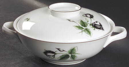 Midnight Rose Round Covered Vegetable