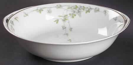 Mistletoe (Gold Trim) 9" Round Vegetable Bowl