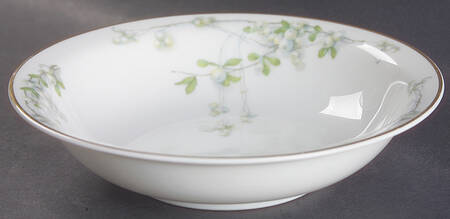 Mistletoe (Gold Trim) Rim Cereal Bowl