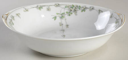 Mistletoe (Gold Trim) 8" Round Vegetable Bowl