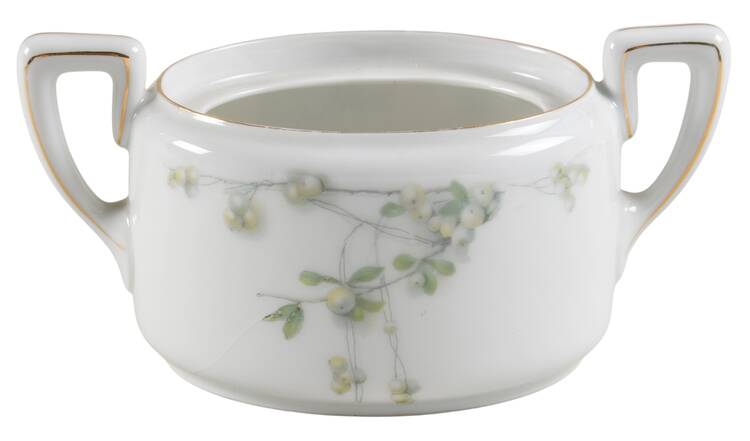 Mistletoe (Gold Trim) Sugar Bowl No Lid