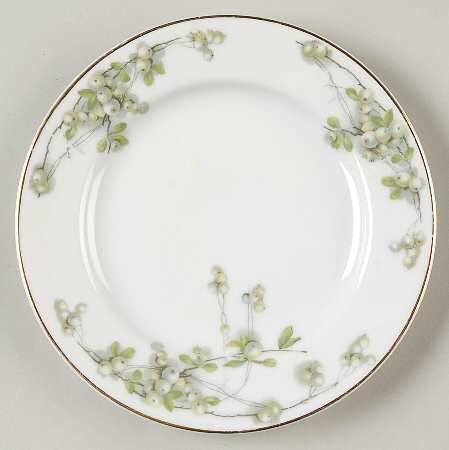 Mistletoe (Gold Trim) Bread & Butter Plate