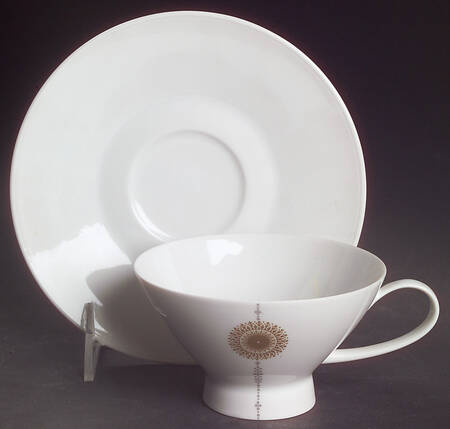 Midnite Sun Footed Cup & Saucer Set