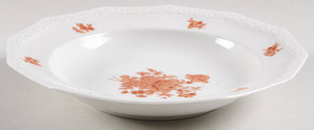 Monticello Orange Rim Soup Bowl
