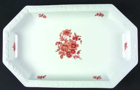 Monticello Orange 15" Oval Serving Platter