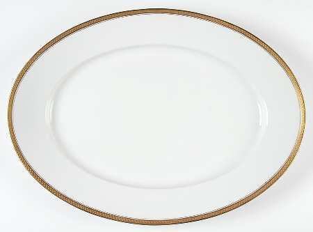 Monacco White 17" Oval Serving Platter