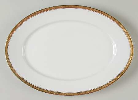 Monacco White 12" Oval Serving Platter