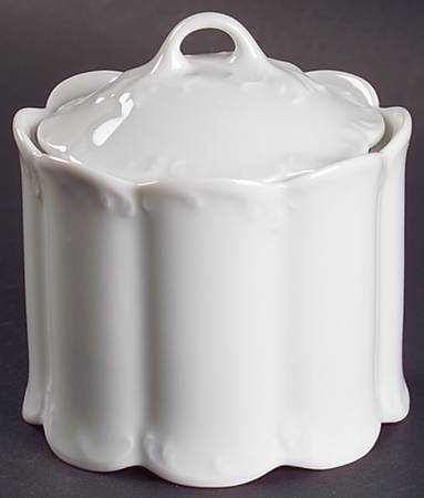 Monbijou (All White) Sugar Bowl & Lid