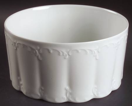 Monbijou (All White) 7" Round Vegetable Bowl