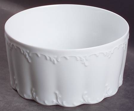 Monbijou (All White) 6" Round Vegetable Bowl